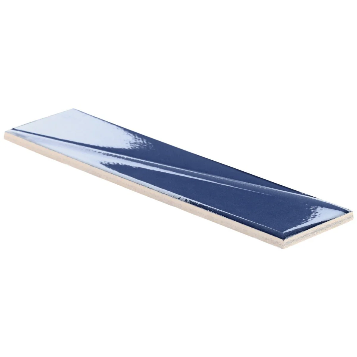 Axelle Azure Blue 3D Glossy Ceramic Subway Tile - 3x12 - Image 8