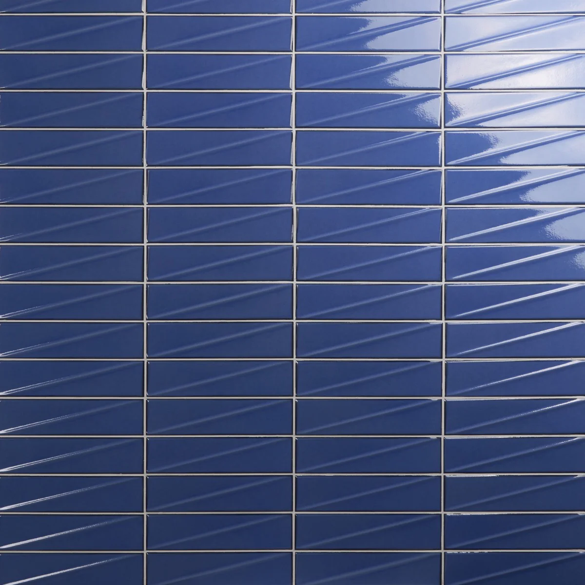 Axelle Azure Blue 3D Glossy Ceramic Subway Tile 3x12 - Lux Tile - Image 2