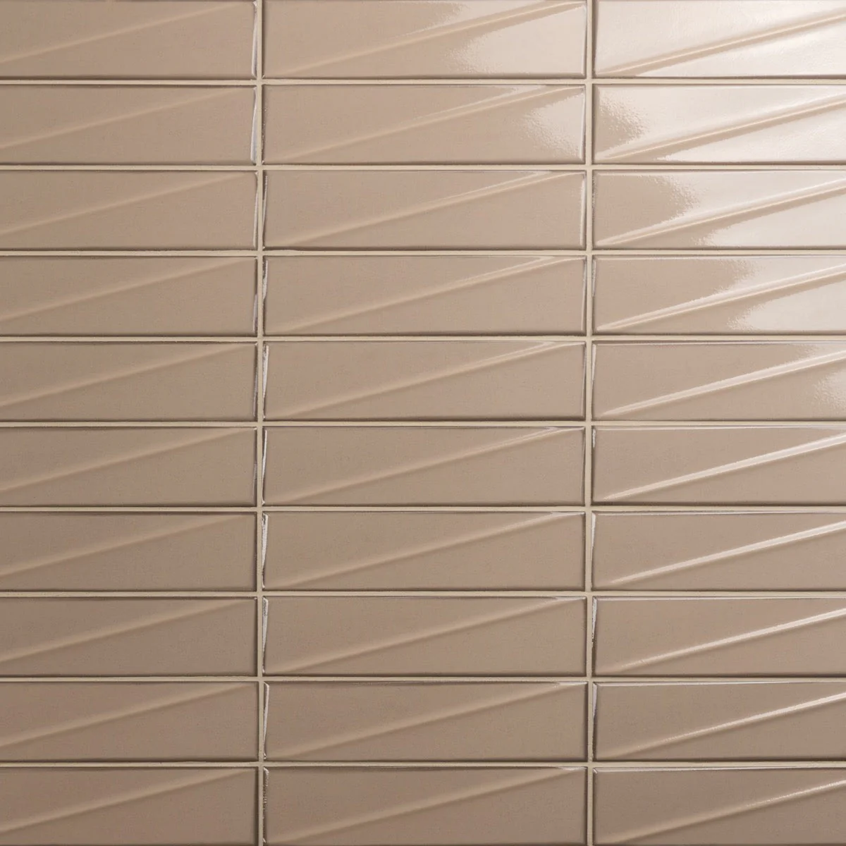 Axelle Dune Beige 3D Glossy Ceramic Subway Tile - 3x12 - Image 6