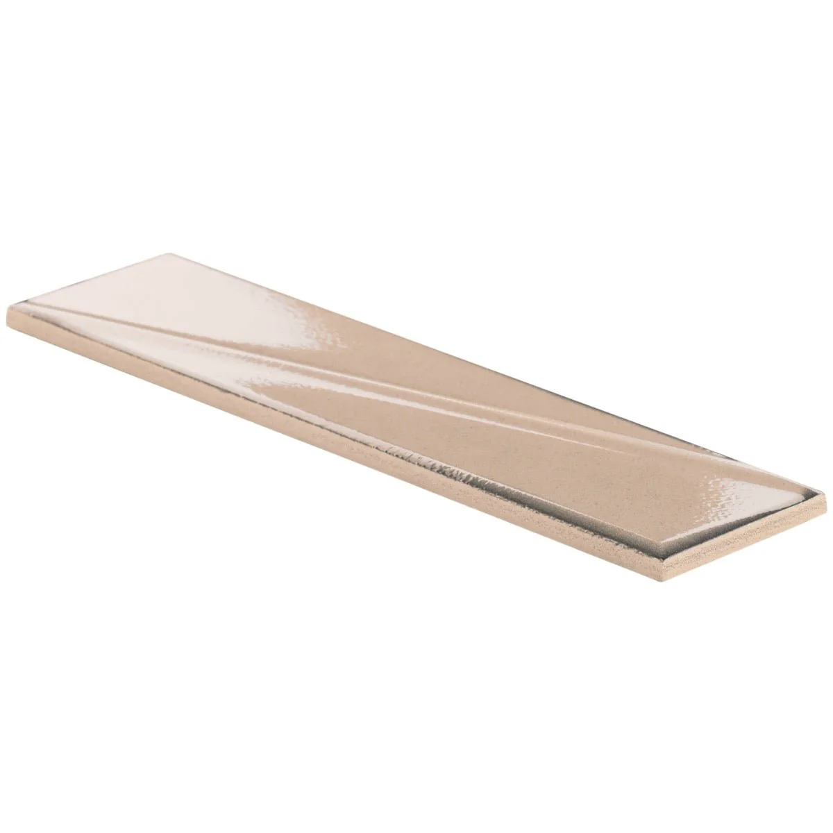 Axelle Dune Beige 3D Glossy Ceramic Subway Tile - 3x12 - Image 8