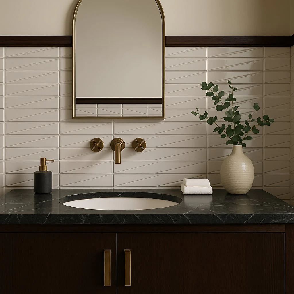 Axelle Ice White 3D Glossy Ceramic Subway Tile - 3x12 - Image 9
