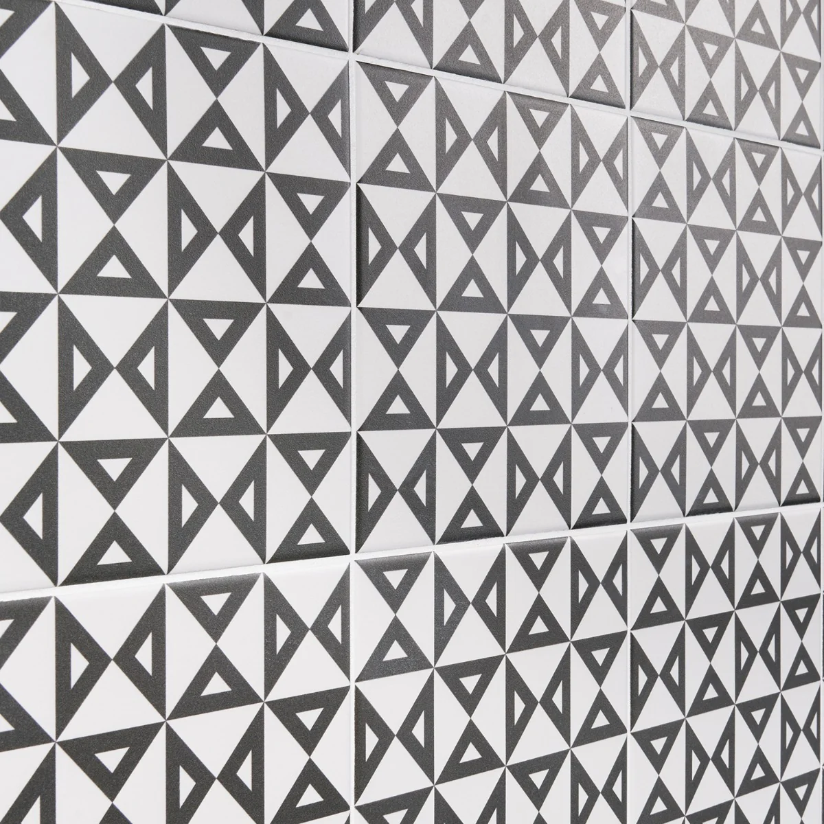 B2W Black & White 8x8 Matte Porcelain Tile - Lux Tile - Image 5