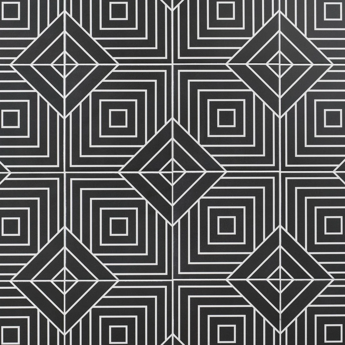 B2W Black & White Matte Porcelain Tile 8x8 - Lux Tile - Image 8