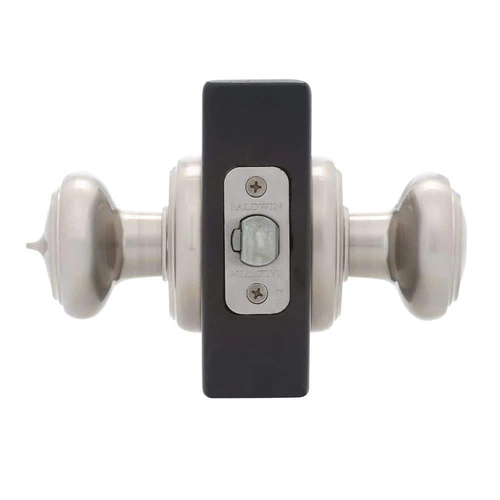Baldwin Prestige Alcott Satin Nickel Entry Door Knob with SmartKey Security - Image 2