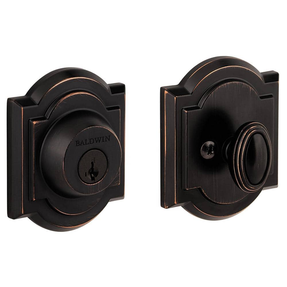 Baldwin Prestige Single Cylinder Venetian Bronze Arched Deadbolt with SmartKey Security - Image 6