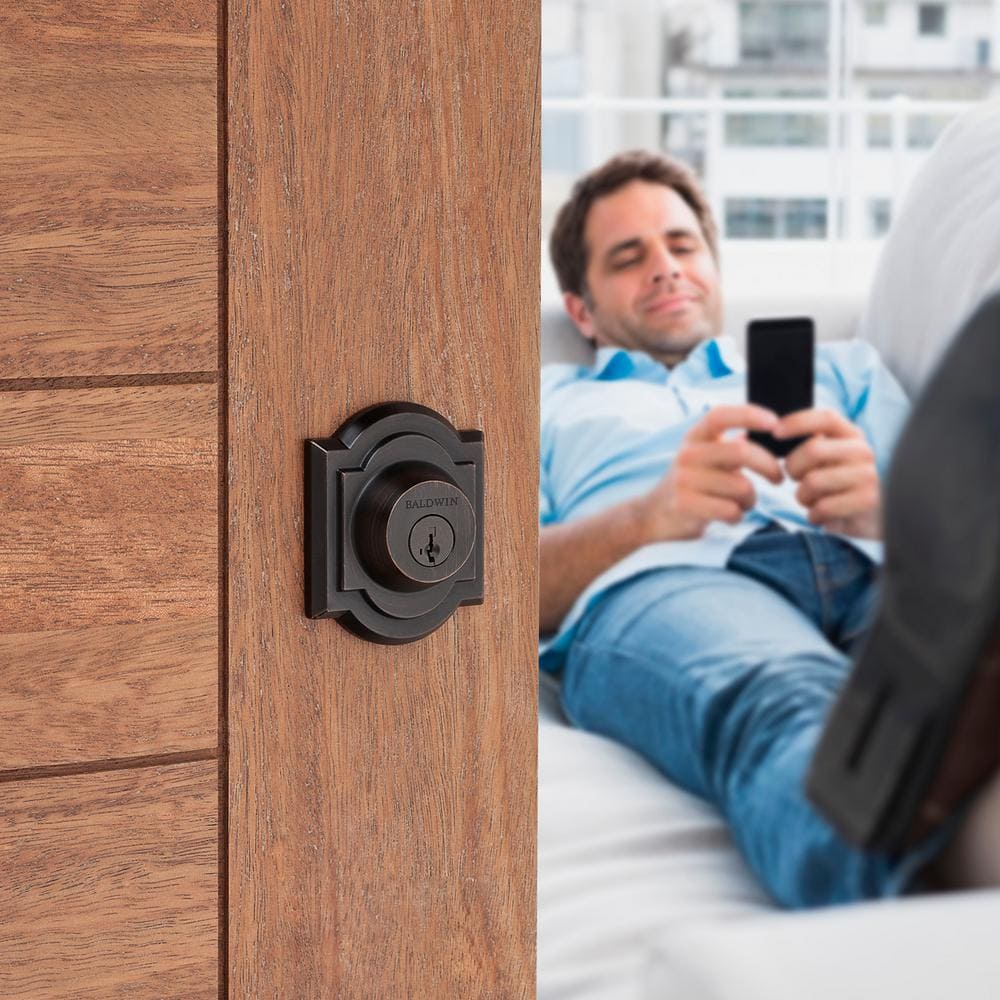 Baldwin Prestige Single Cylinder Venetian Bronze Arched Deadbolt with SmartKey Security - Image 8