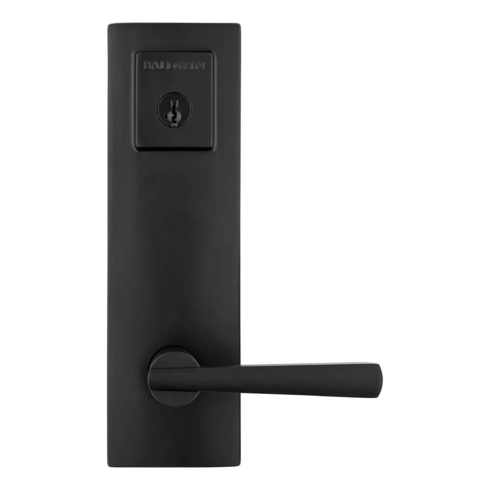 Baldwin Prestige Spyglass Matte Black Universal Entrance Door Handleset with SmartKey Security - Image 7