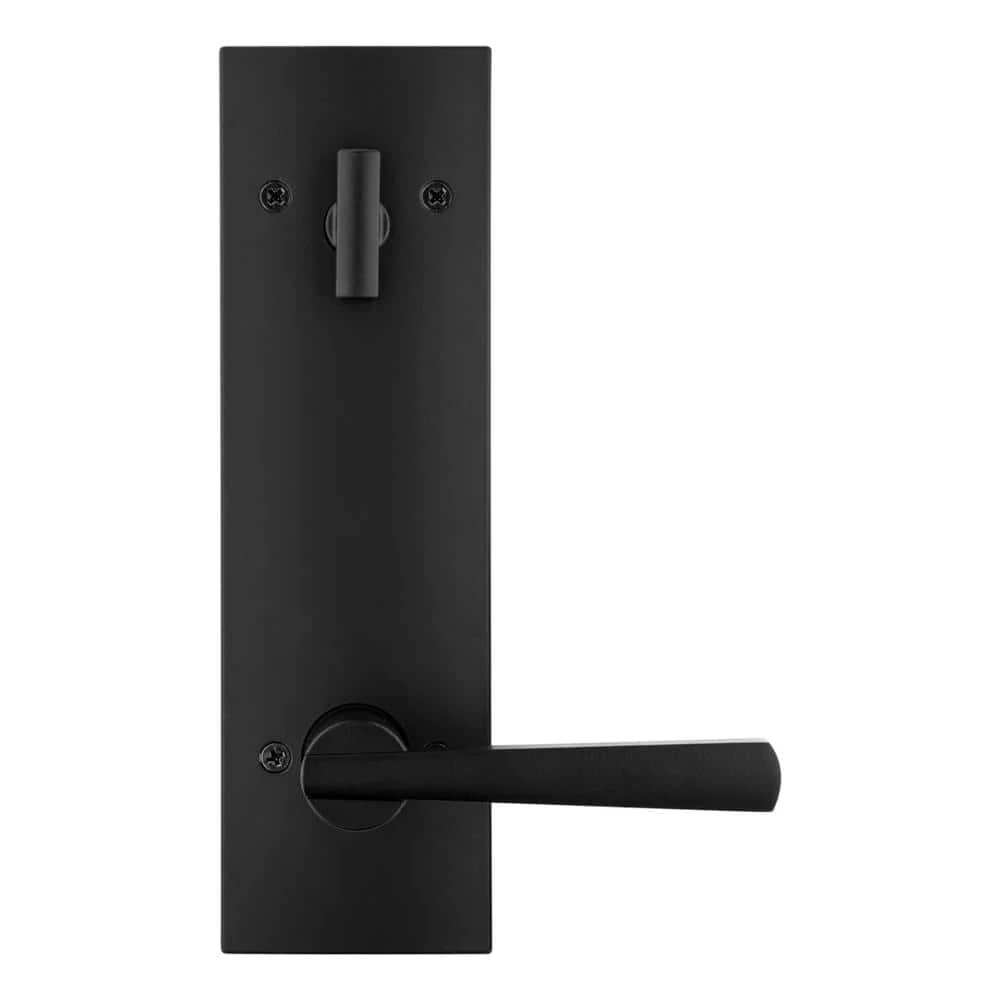 Baldwin Prestige Spyglass Matte Black Universal Entrance Door Handleset with SmartKey Security - Image 8