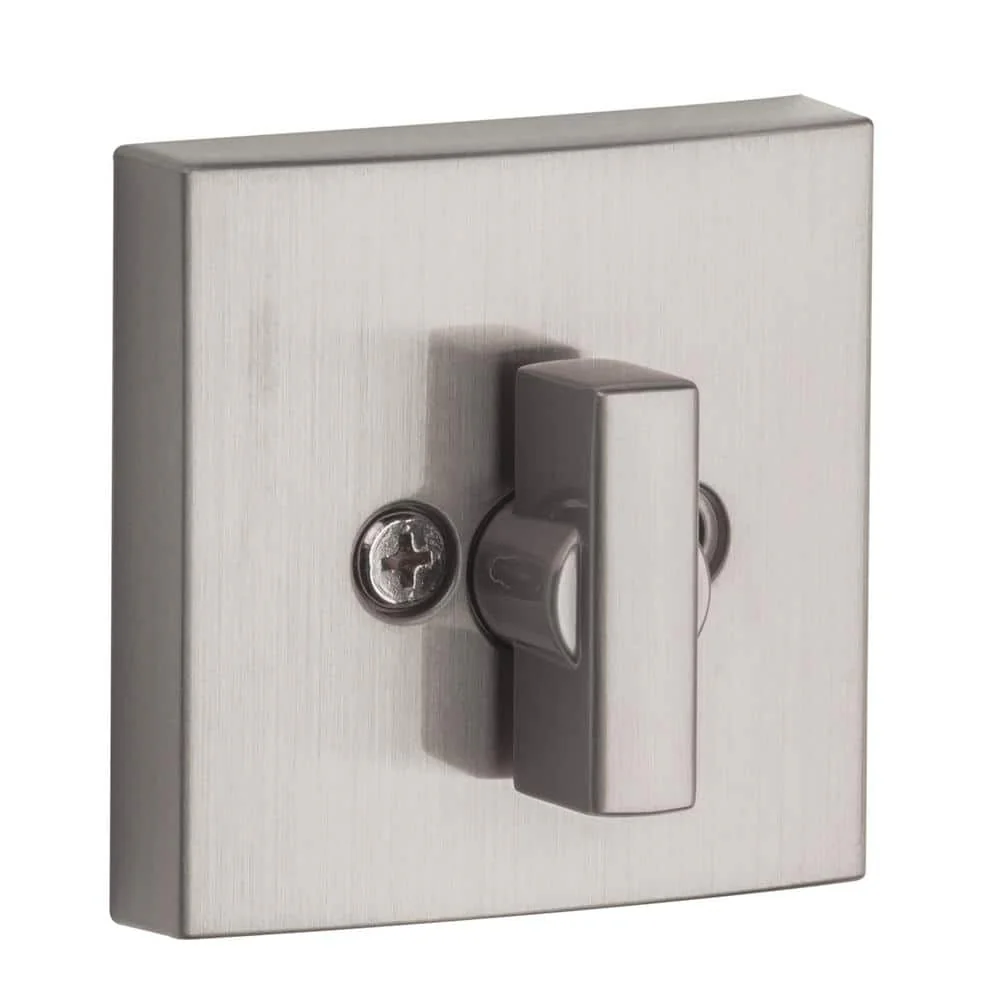 Baldwin Prestige Spyglass Satin Nickel Square Single Cylinder Deadbolt with SmartKey Security - Image 7