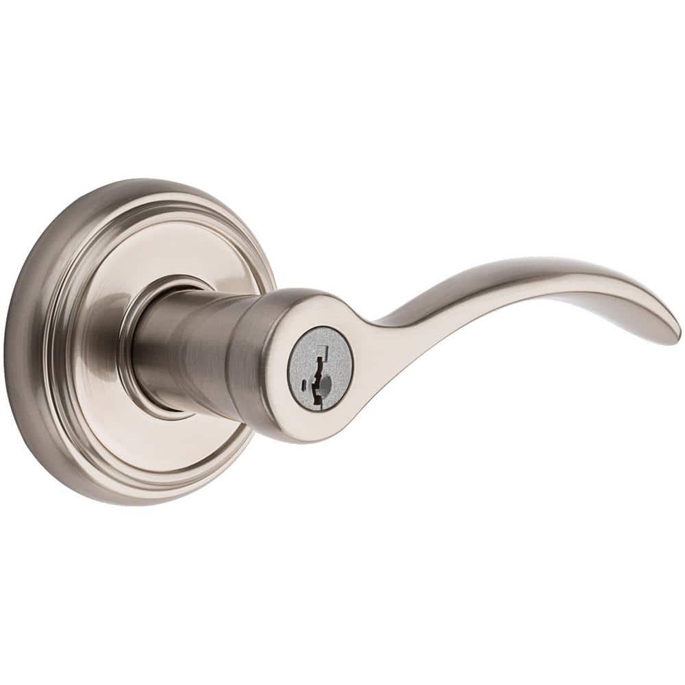 Baldwin Prestige Tobin Satin Nickel Keyed Entry Door Lever with SmartKey Security