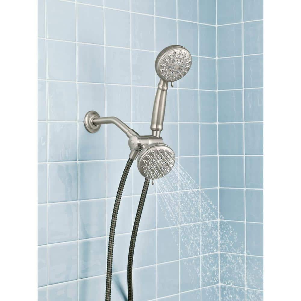 Banbury 5-spray 4 in. Dual Shower Head and Handheld Shower Head in Spot Resist Brushed Nickel by Moen - Image 3