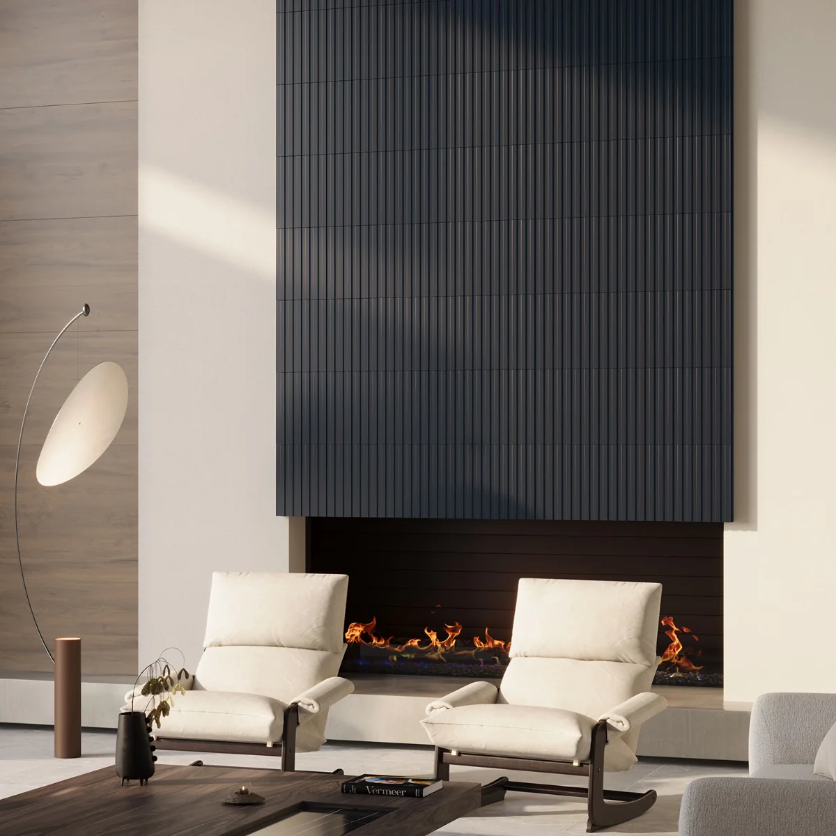 Bariano Black 6x16 Fluted 3D Matte Porcelain Tile - Image 2