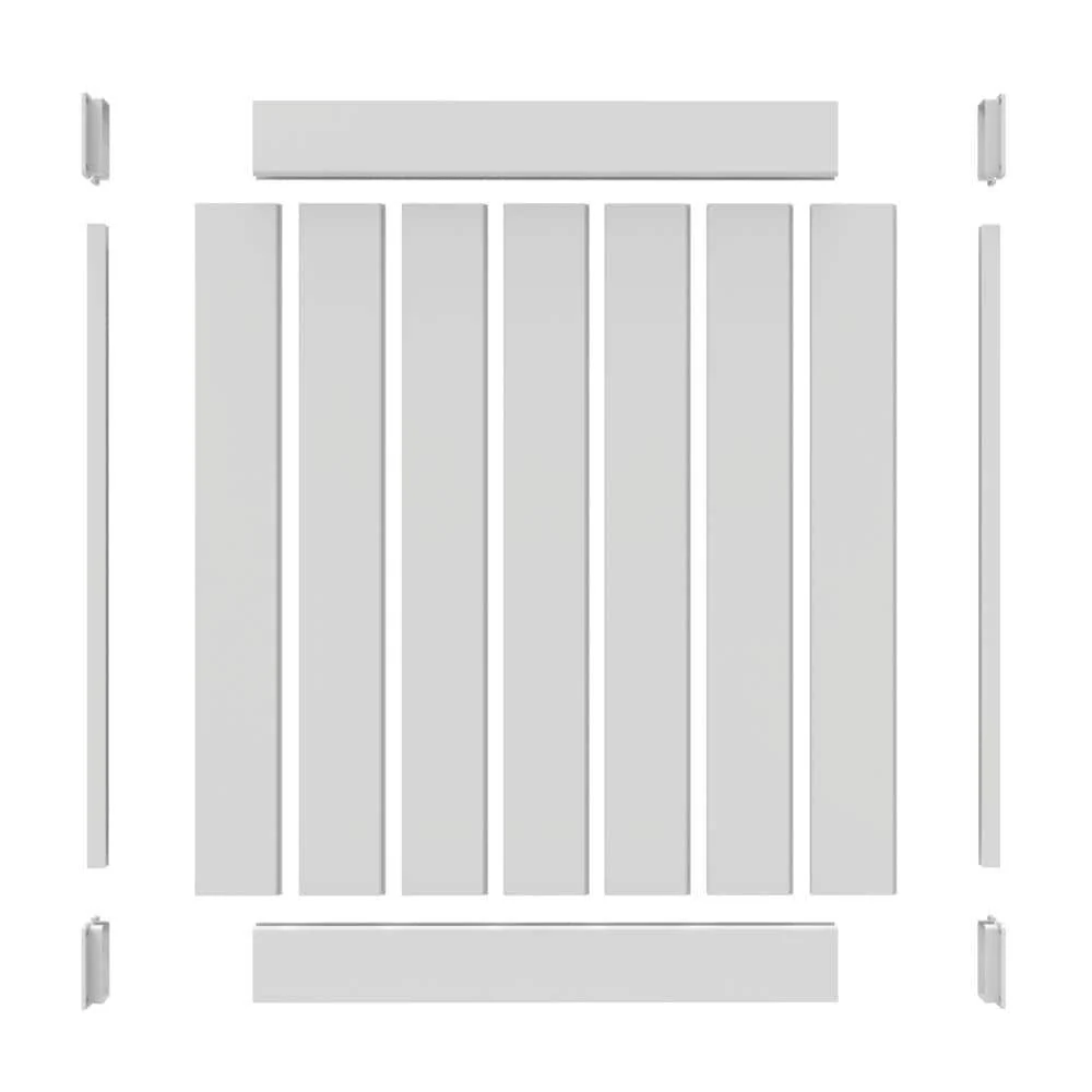 Barrette Outdoor Living 5 ft. x 3.5 ft. White Vinyl Outdoor Changing Room Side Wall - Image 3