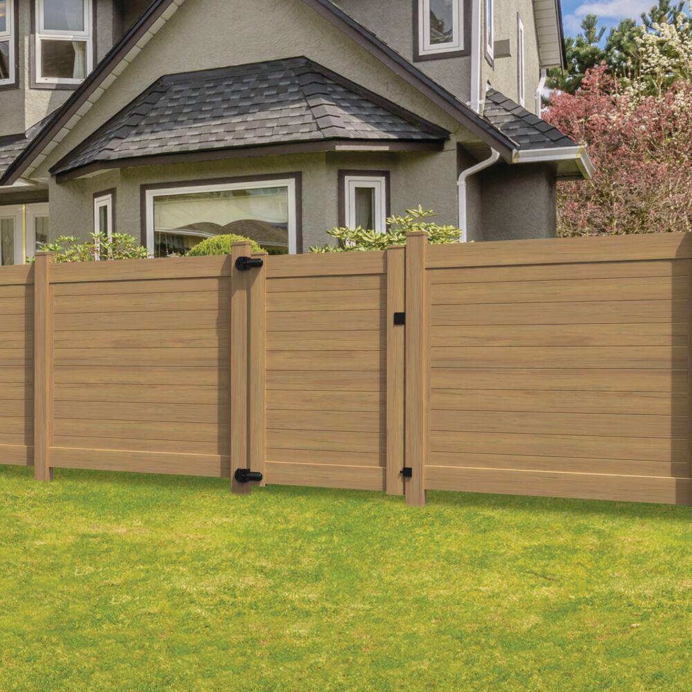 Barrette Outdoor Living Cypress Vinyl Corner Fence Post - 5" x 5" x 108" - Image 3