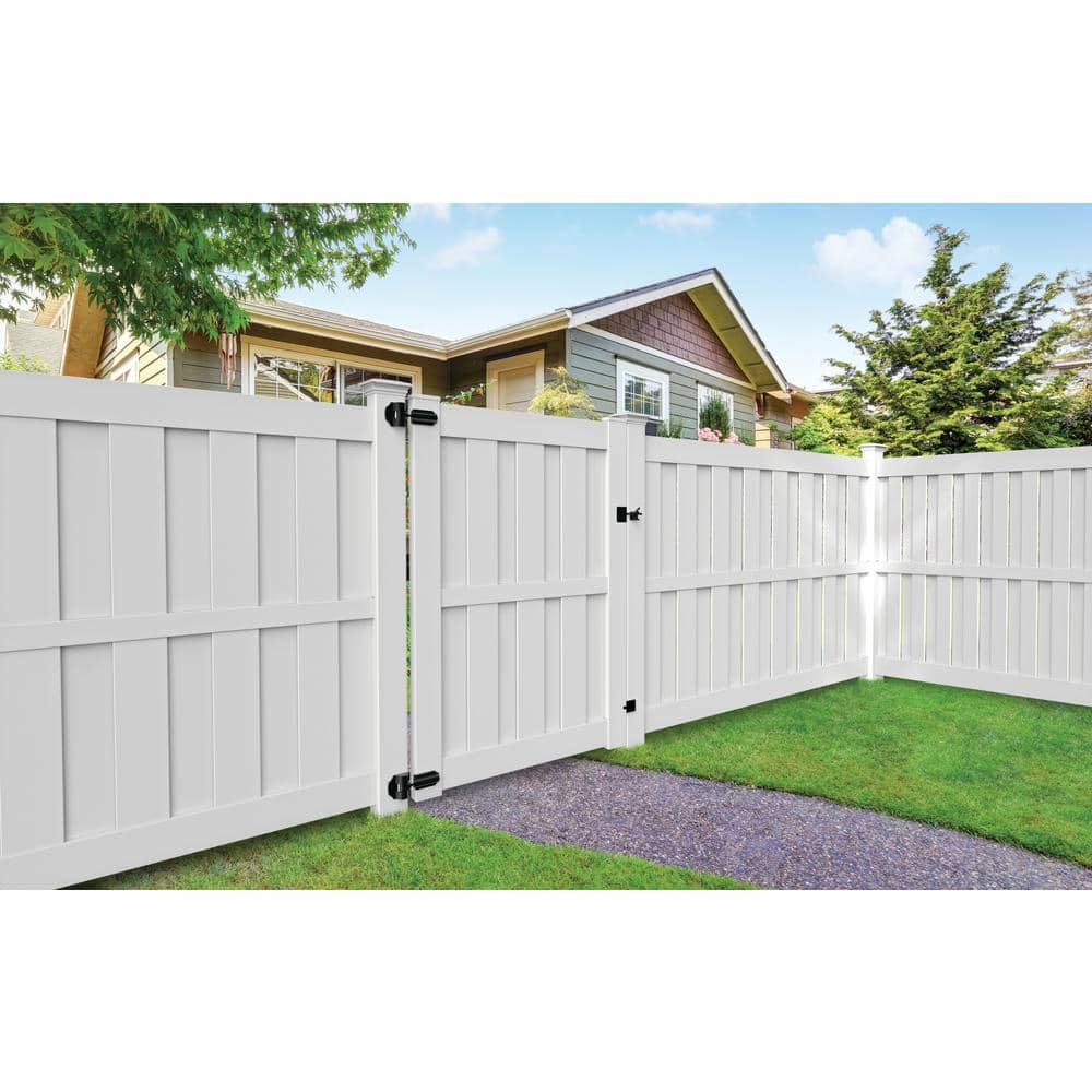 Barrette Outdoor Living Palisade 6 ft. x 8 ft. White Shadowbox Vinyl Fence Panel - Image 10