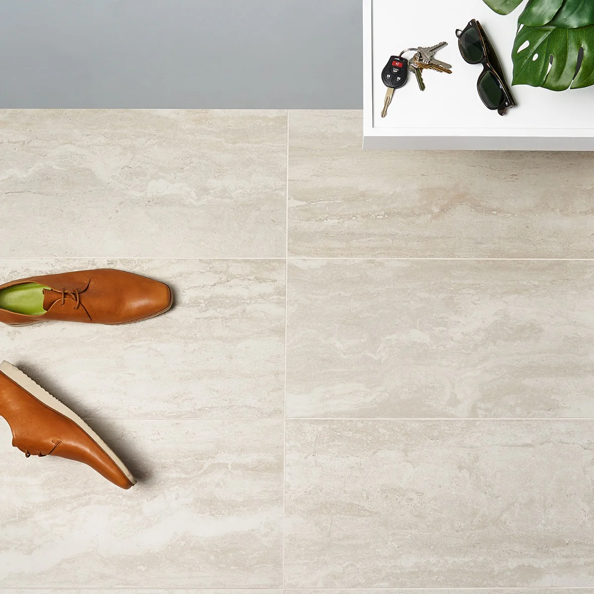 Basic Travertine Beige & Cream 12x24 Matte Porcelain Tile - Lux Tile - Image 2