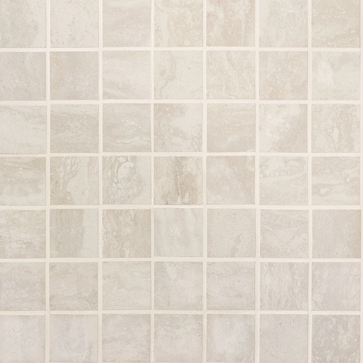Basic Travertine Beige & Cream 2x2 Matte Porcelain Mosaic Tile - Image 3