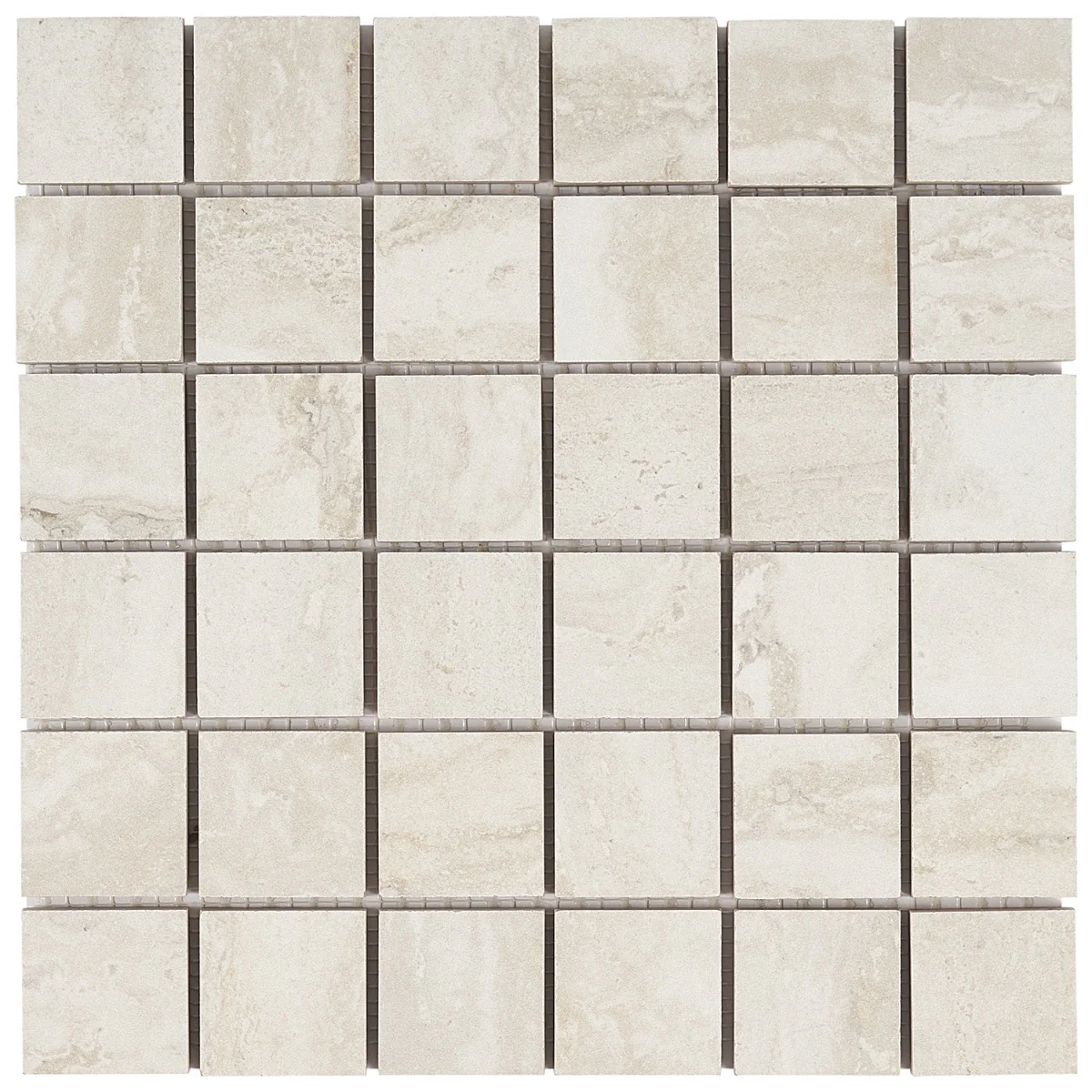 Basic Travertine Beige & Cream 2x2 Matte Porcelain Mosaic Tile - Image 7