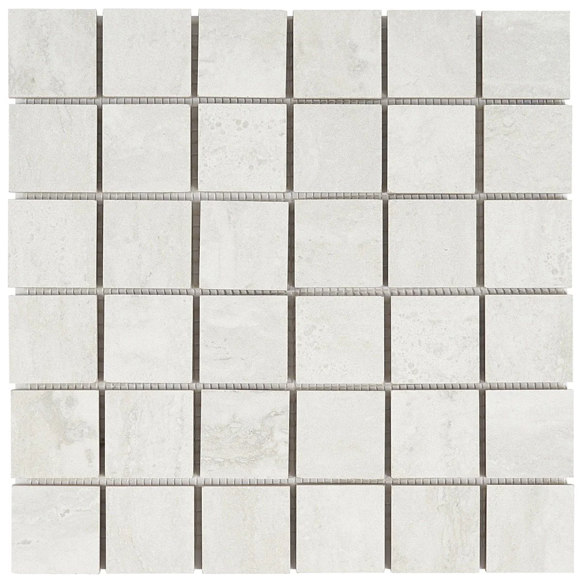 Basic Travertine Cotton White 2x2 Matte Porcelain Mosaic Tile - Image 8