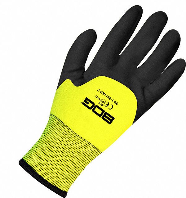 BDG X-Site Sandy Foam Nitrile Coated Gloves - Full Finger, Nylon Knit, Size M - Image 2