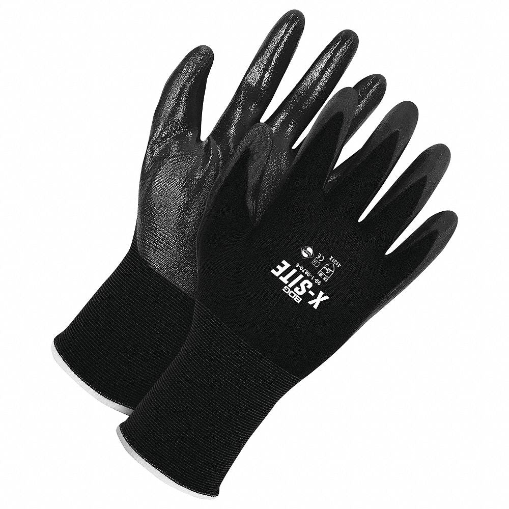 BDG X-Site Nitrile Palm Dipped Nylon Gloves - XL