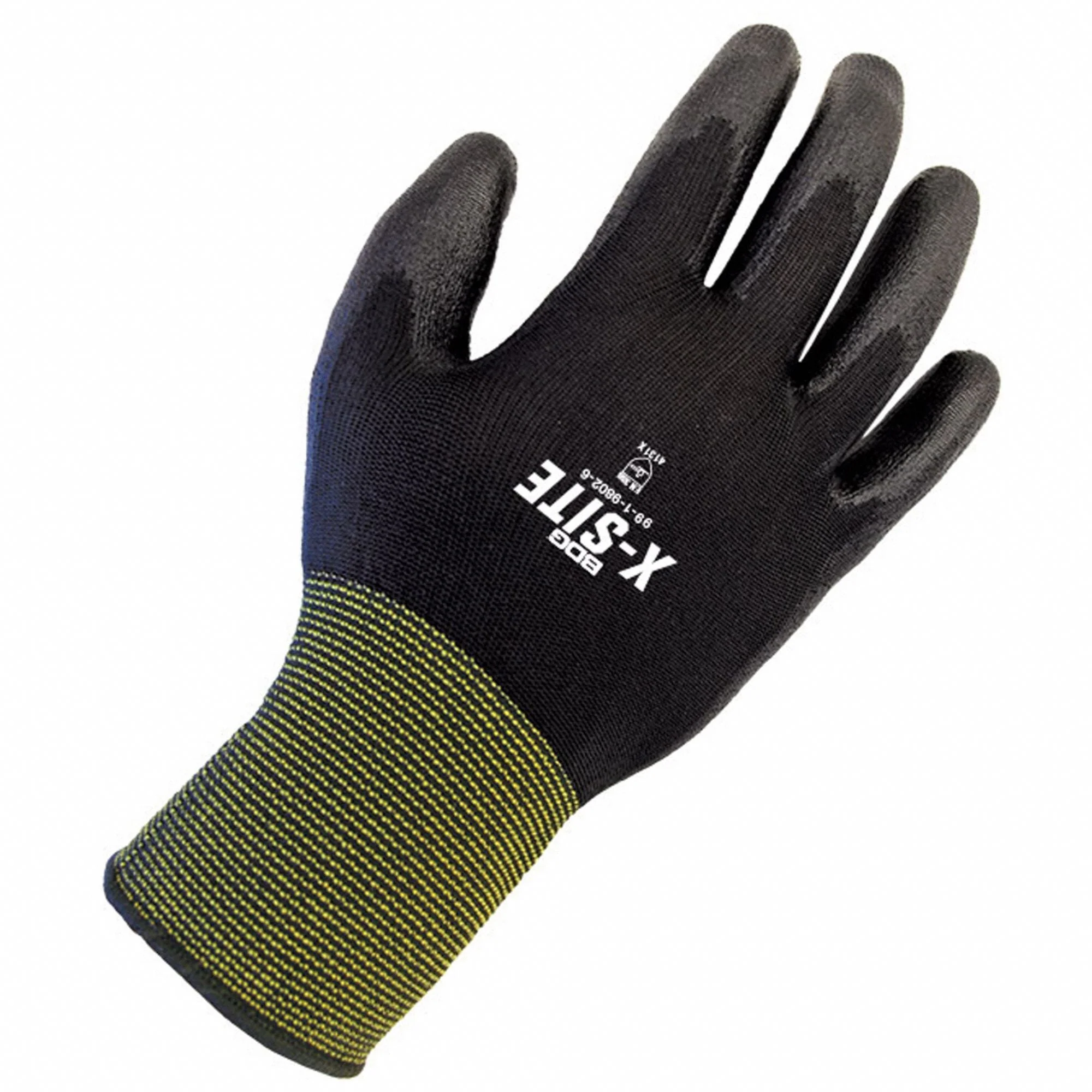 BDG X-Site Coated Gloves - Medium, Black Polyurethane Palm
