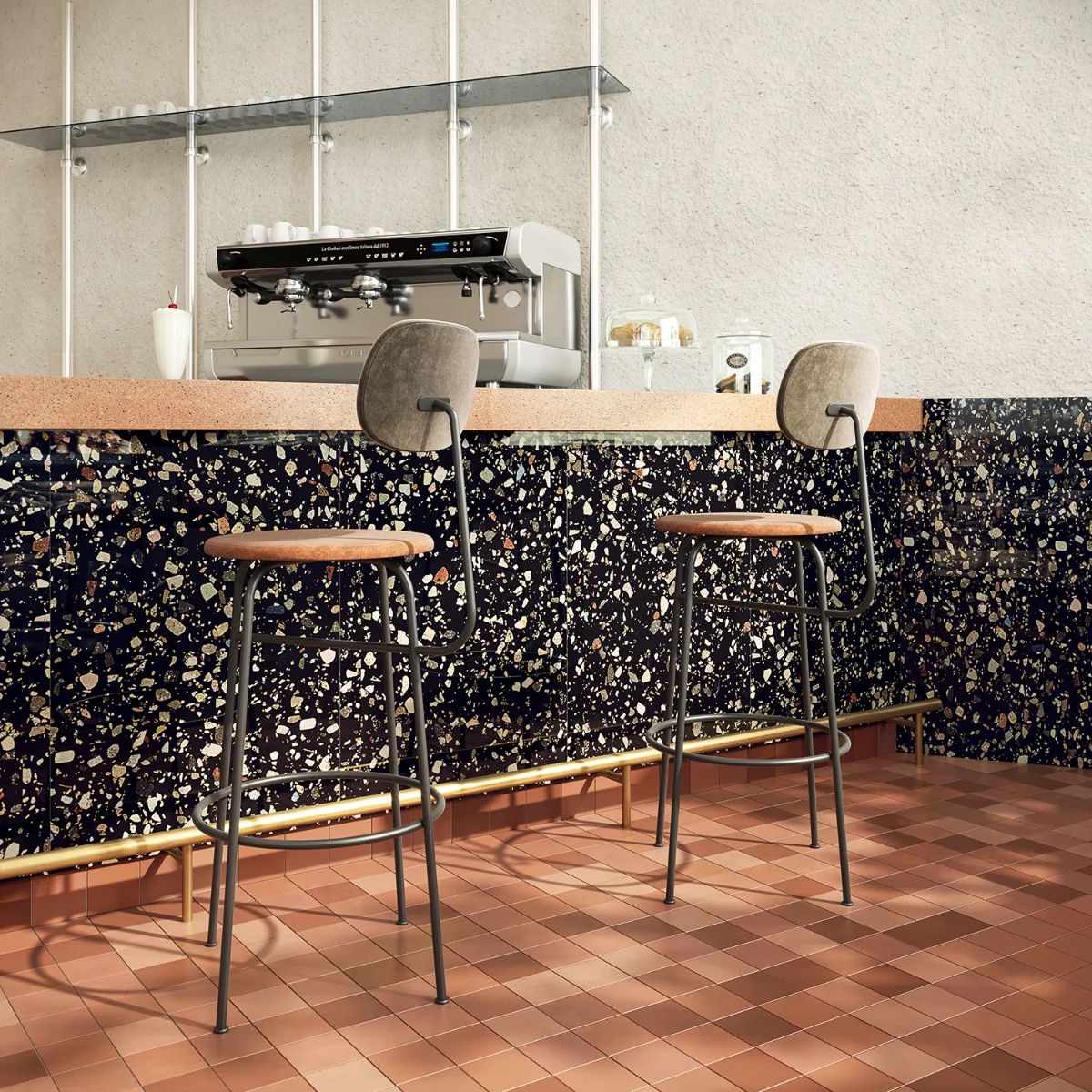 Bejeweled Black Multicolor 24x48 Polished Porcelain Tile - Lux Tile - Image 2