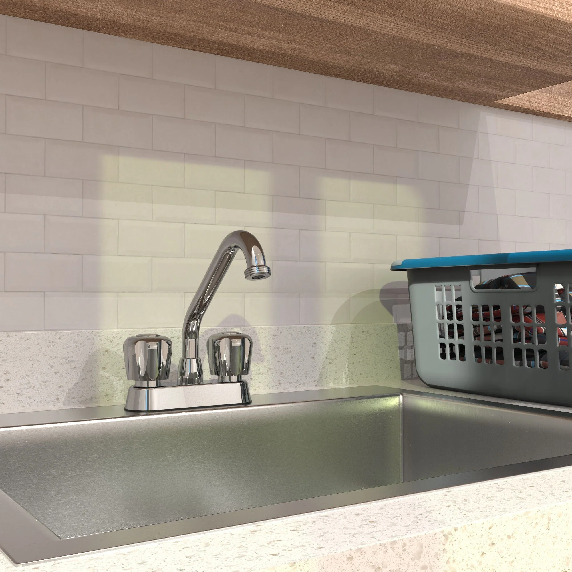 Belanger Polished Chrome 2-Handle Utility Faucet - Image 2