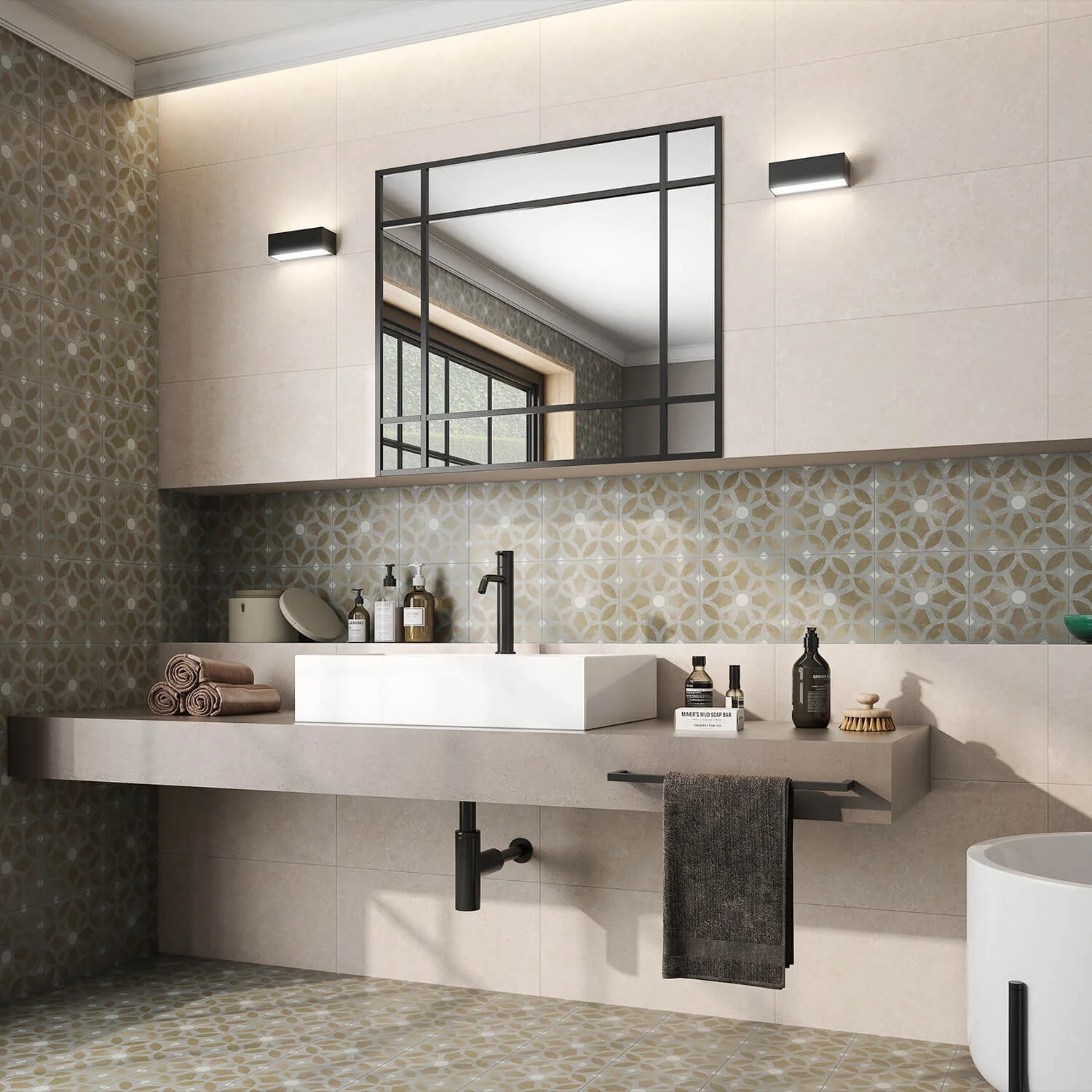 Bella Louvre Green Matte Porcelain Tile - 9x9 Inches - Image 2