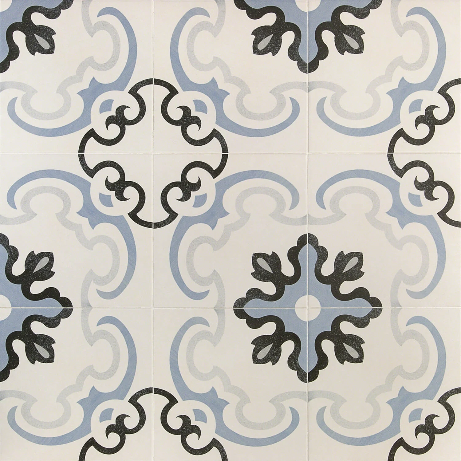 Bella Met Blue 9x9 Matte Porcelain Tile - Lux Tile - Image 3