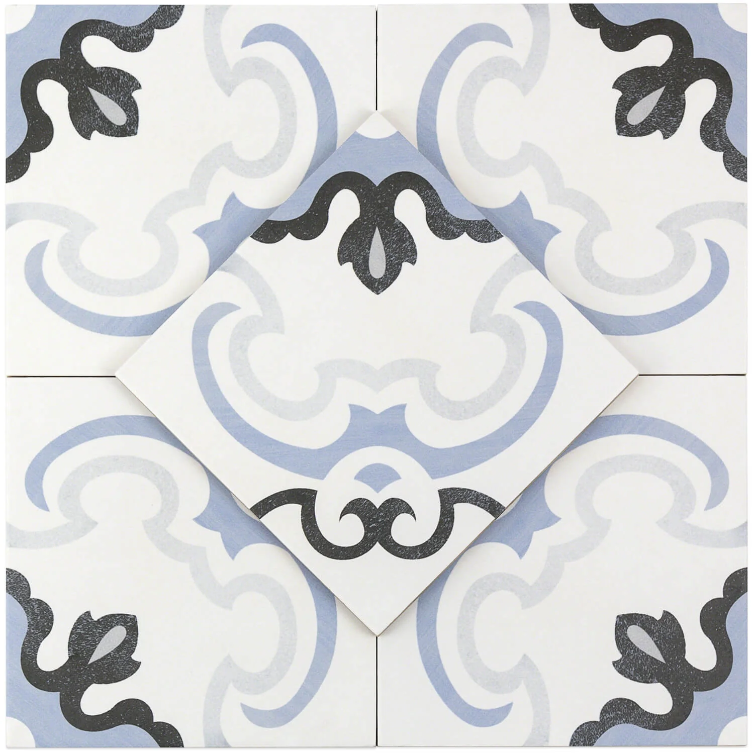 Bella Met Blue 9x9 Matte Porcelain Tile - Lux Tile - Image 6