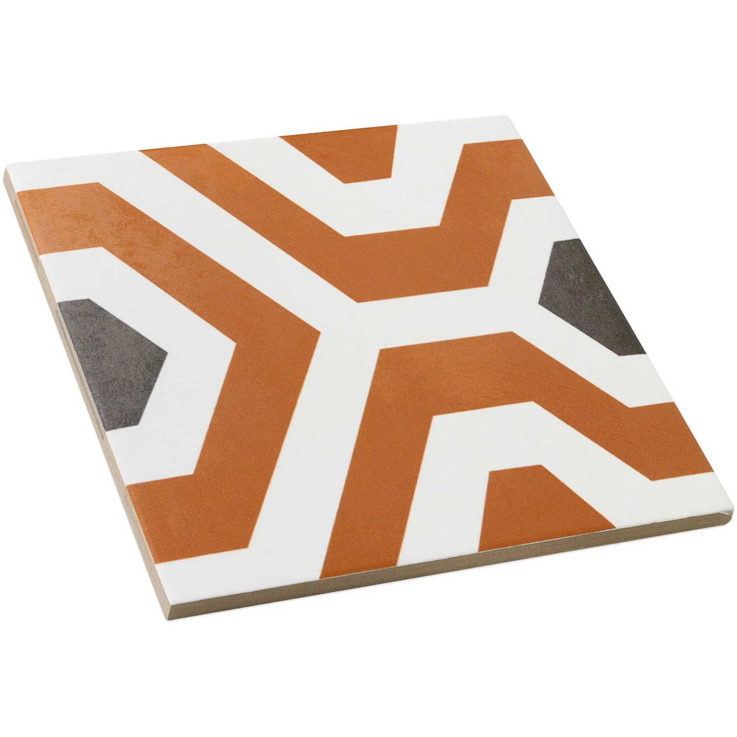 Bella Soumaya Orange 9x9 Matte Porcelain Tile - Lux Tile - Image 3