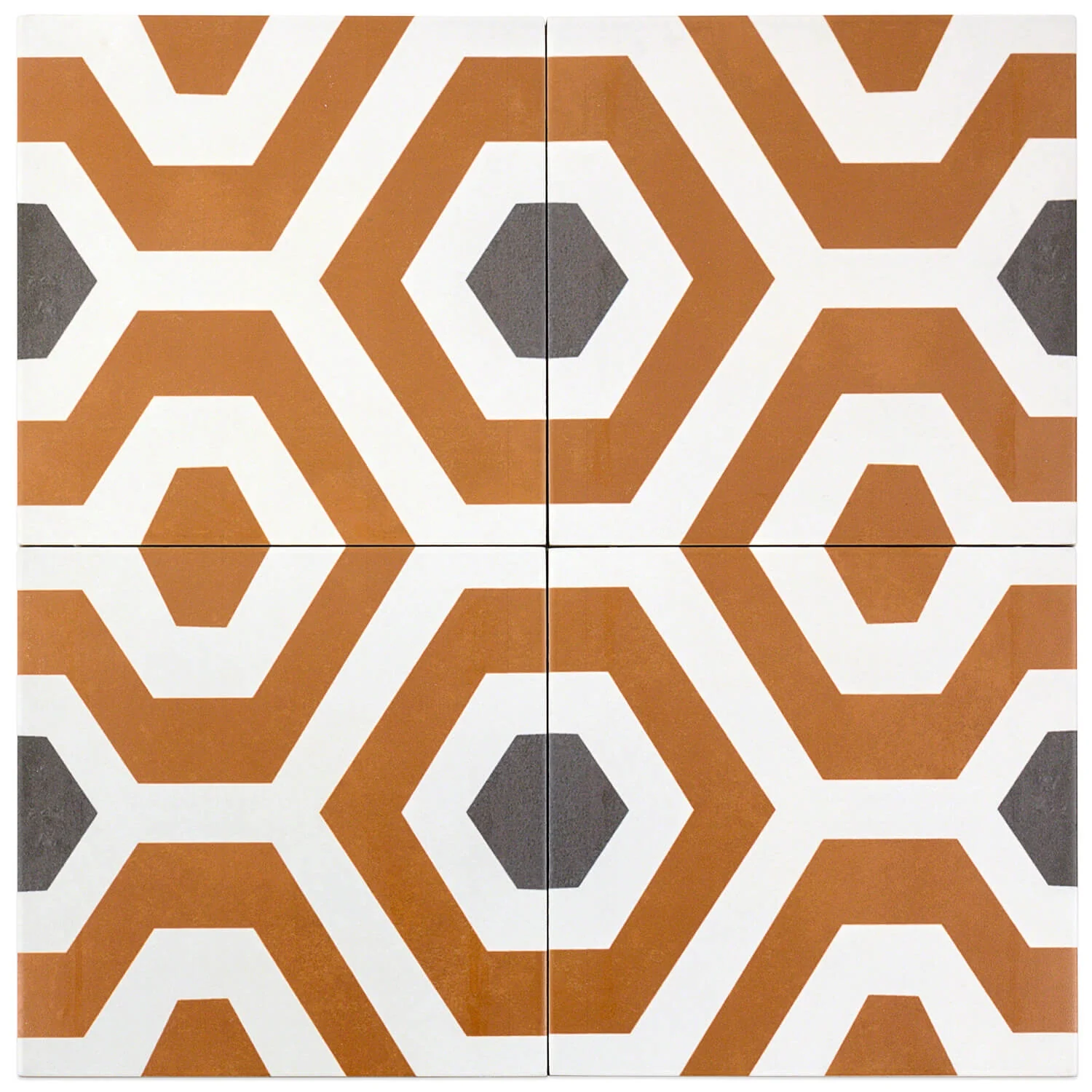 Bella Soumaya Orange 9x9 Matte Porcelain Tile - Lux Tile - Image 4
