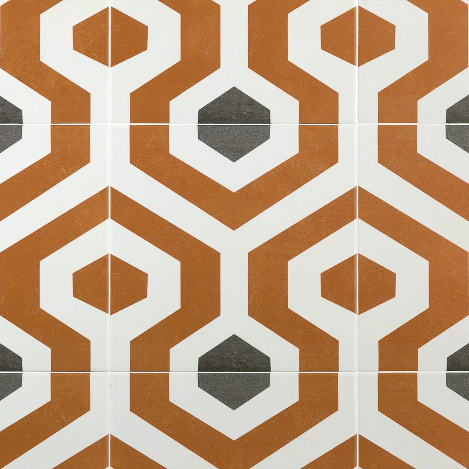 Bella Soumaya Orange 9x9 Matte Porcelain Tile - Lux Tile - Image 6