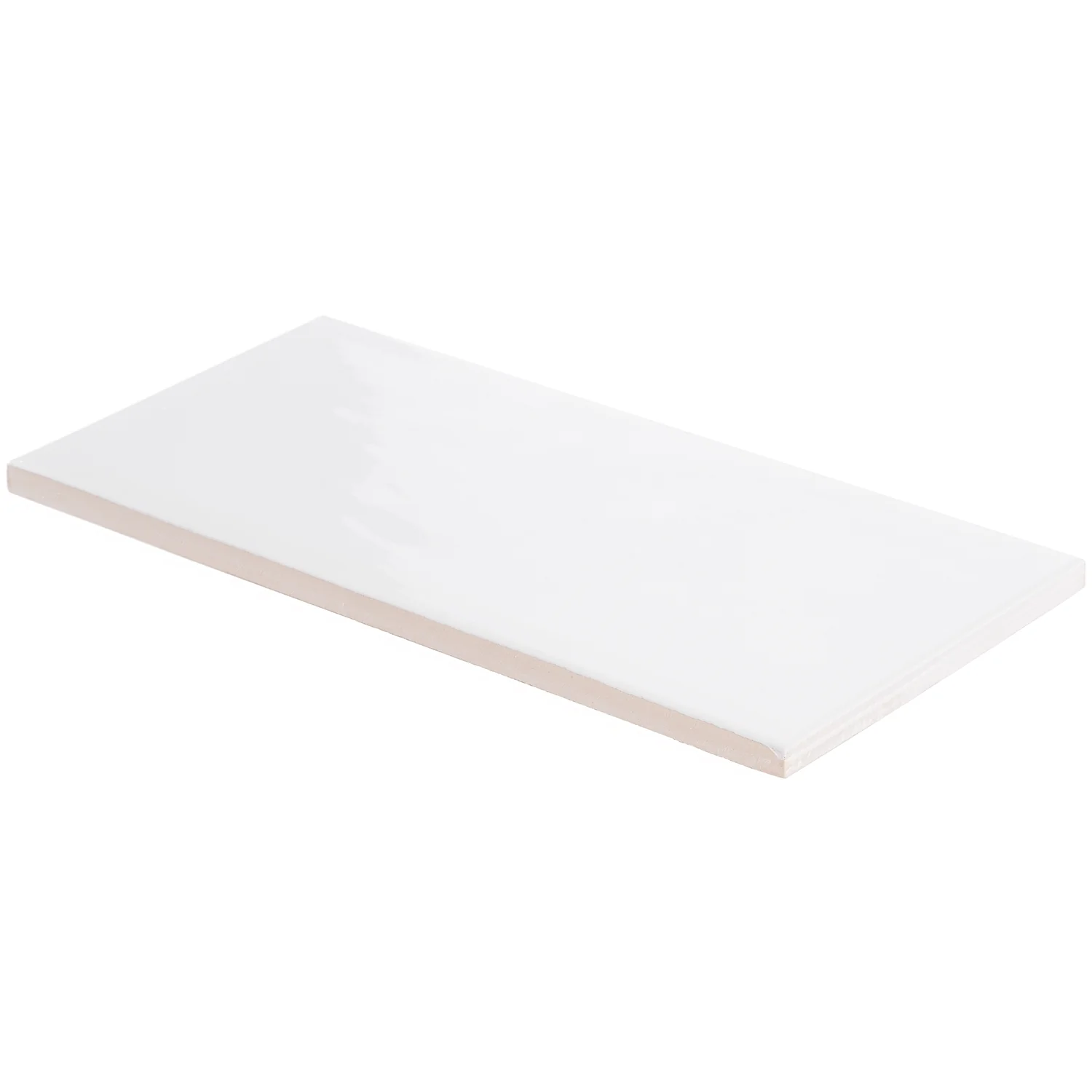 Bellami Bianco White 5x10 Glossy Ceramic Subway Tile - Lux Tile - Image 3