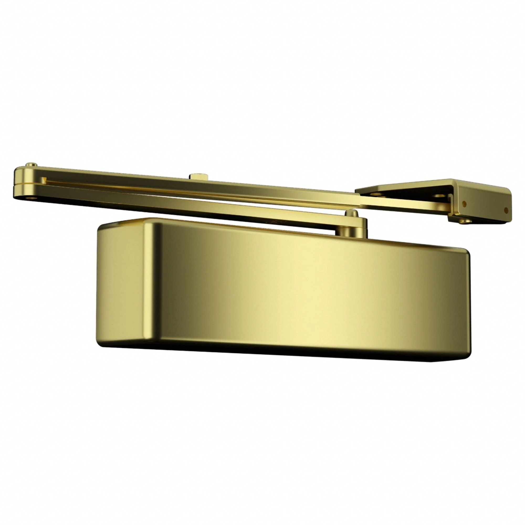 BEST Door Closer Arm for Manual Door Closers - Bright Brass Finish