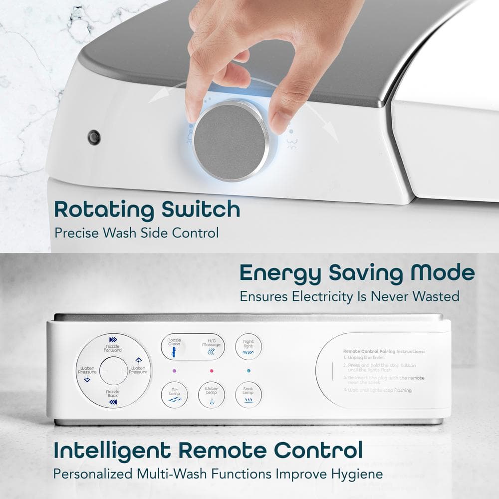 BIDETMATE 5000 Series Intelligent Elongated Bidet Toilet with Heated Water and Remote Control - Image 4
