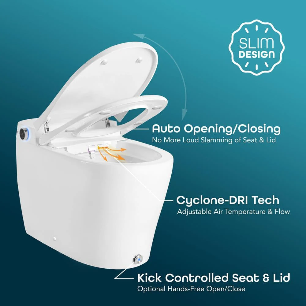 BIDETMATE 6000 Intelligent Elongated Bidet Toilet with Heated Water and Auto-Flush - Image 3