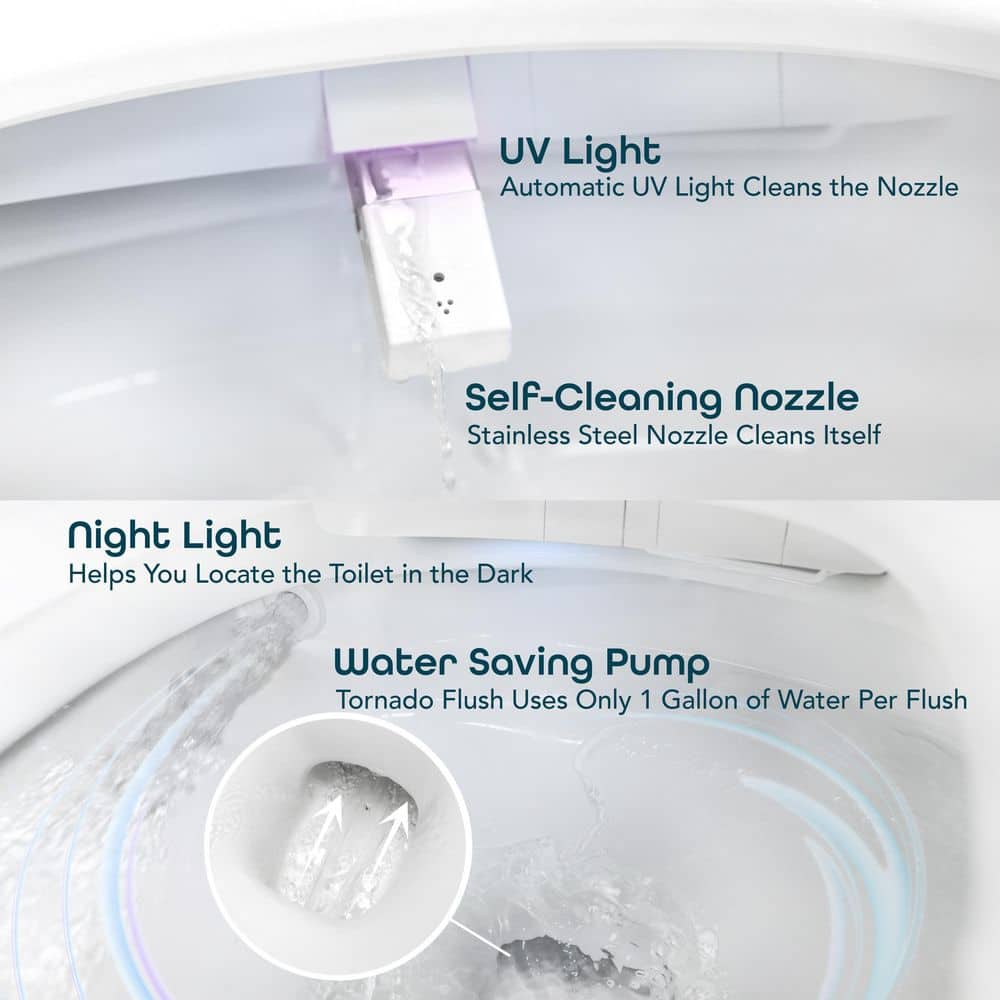 BIDETMATE 6000 Intelligent Elongated Bidet Toilet with Heated Water and Auto-Flush - Image 5