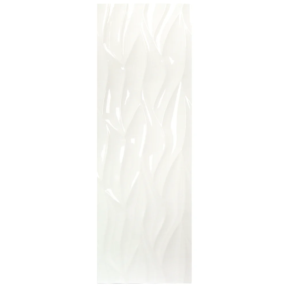 Billowy Clouds White 12x36 Polished Ceramic Wall Tile - Lux Tile - Image 3