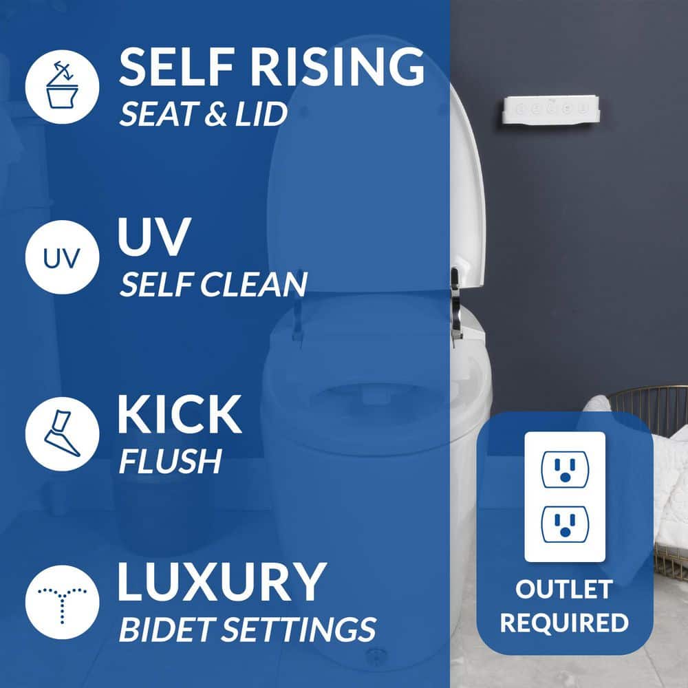BIO BIDET Discovery DLX Elongated Smart Toilet Bidet System with Heated Seat & Air Dryer - Image 2