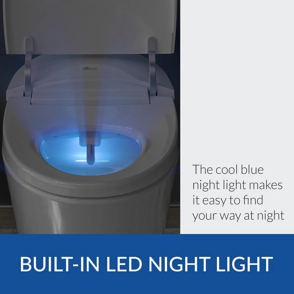 BIO BIDET Discovery DLX Elongated Smart Toilet Bidet System with Heated Seat & Air Dryer - Image 5