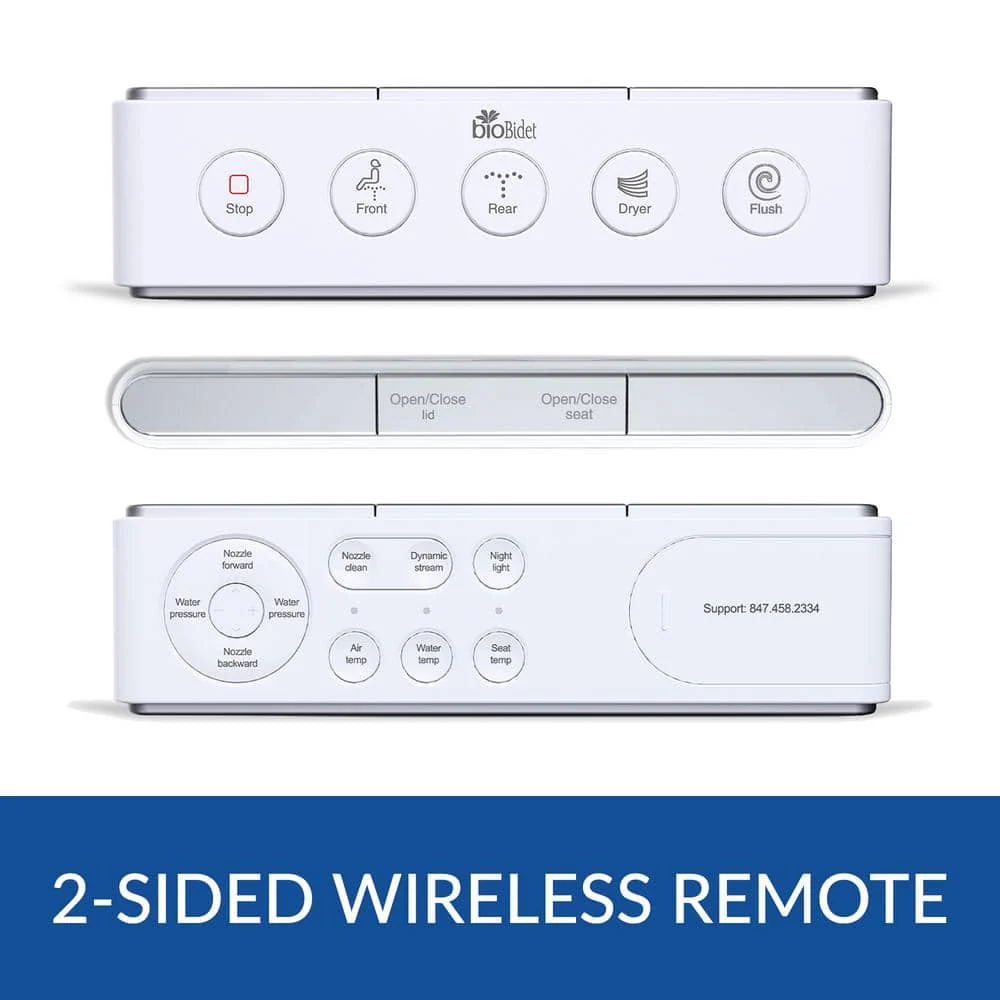 BIO BIDET Discovery DLX Elongated Smart Toilet Bidet System with Heated Seat & Air Dryer - Image 6