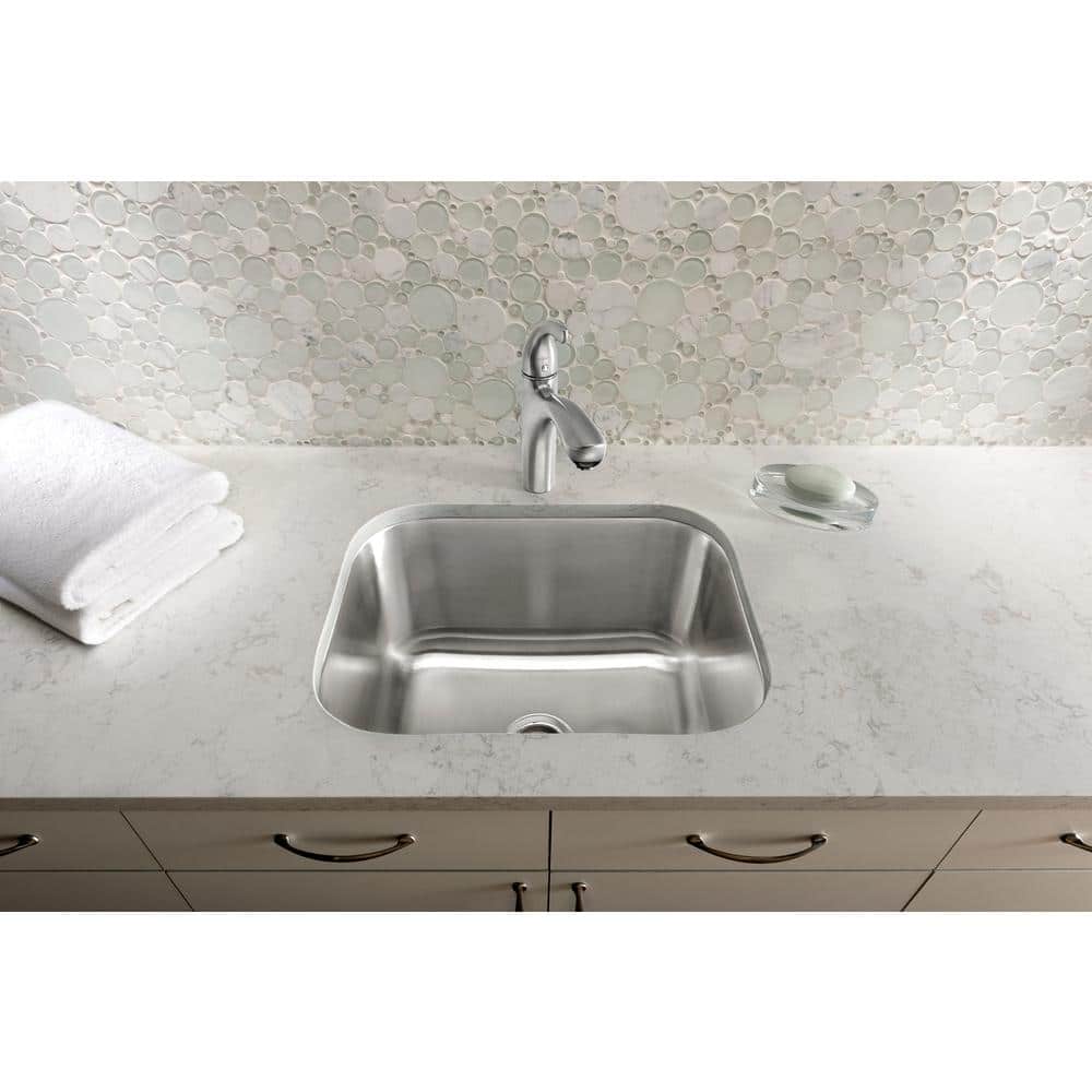 Blanco Stellar Stainless Steel Undermount Laundry Sink - Brushed Satin - Image 3