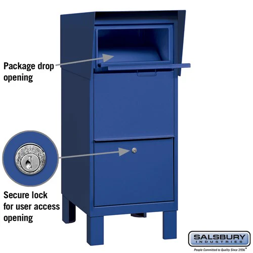 Blue Courier Box with Secure Locking Mechanism - Image 2