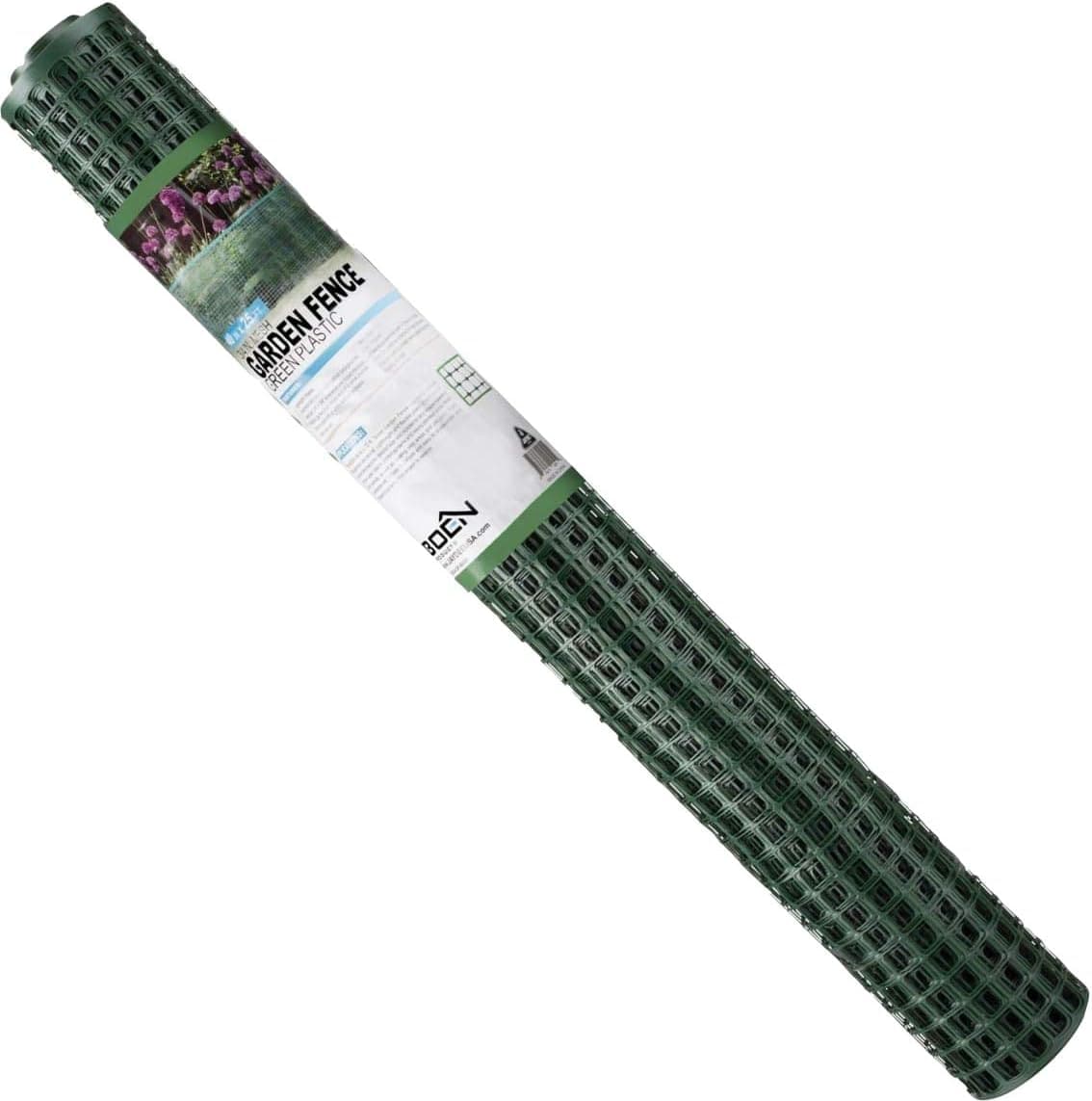BOEN 100 ft. x 4 ft. 6-Gauge Green Plastic Extruded Mesh Rolled Fencing - Image 4