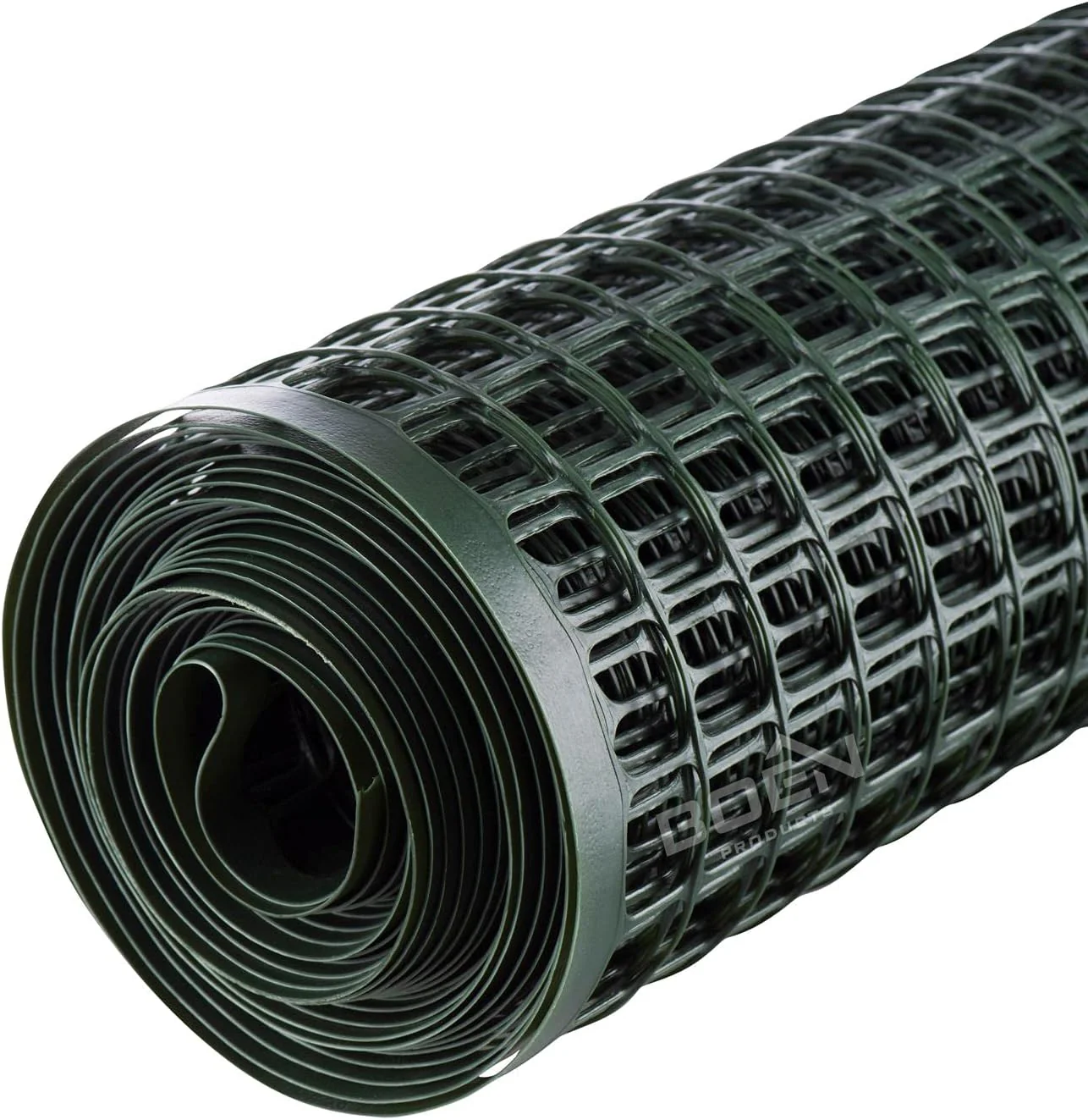 BOEN 100 ft. x 4 ft. 6-Gauge Green Plastic Extruded Mesh Rolled Fencing - Image 6