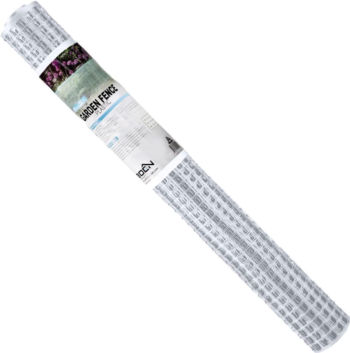 BOEN 25 ft x 3.33 ft White Plastic Extruded Mesh Garden Fence - Image 4