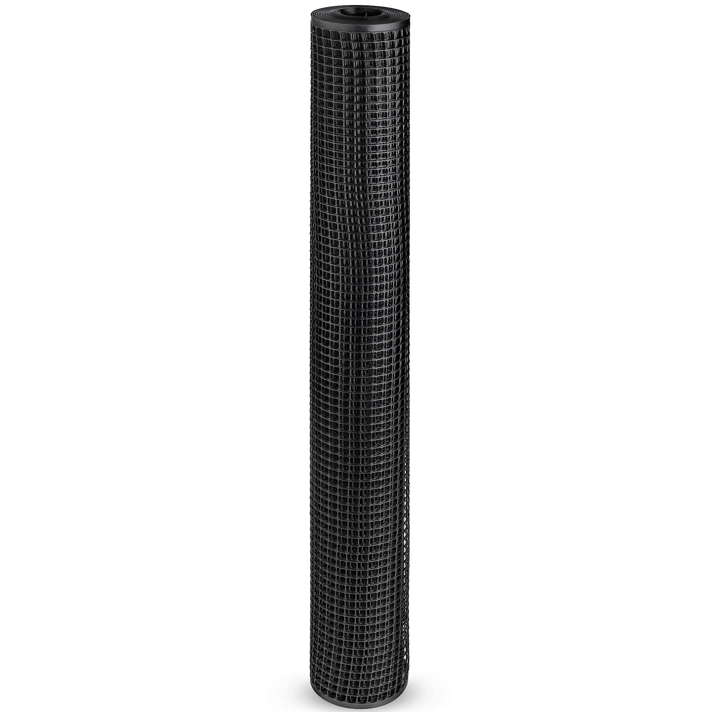 BOEN 3'x15' 7-Gauge Black Plastic Extruded Mesh Rolled Fencing - Image 3