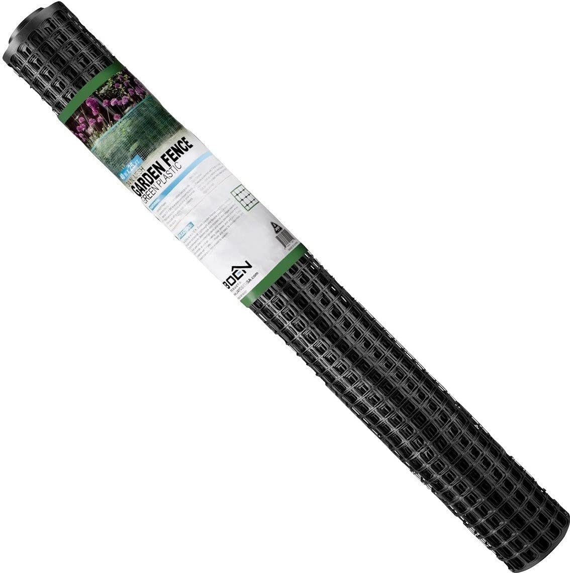BOEN Black Plastic Extruded Mesh Rolled Fencing, 100' x 4' 6-Gauge - Image 4